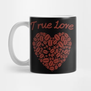 True Love Kaffee Bohnen Herz - Coffee Lover Mug